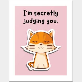 Cat (secretly judging you) Posters and Art